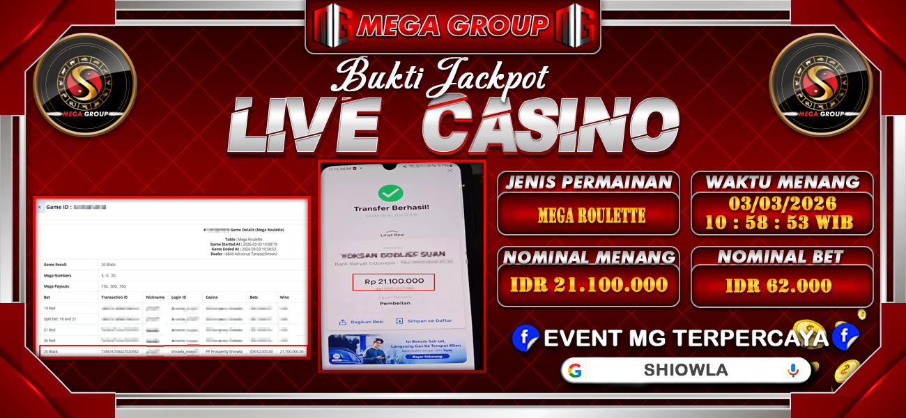 Bukti JP situs Shiowla hari Rabu, 04 Maret 2026